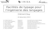 Facilités de typage pour l’ingénierie des langages