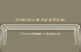 Reactions an Equilibrium