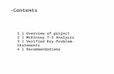 1 l Overview of  project 2 l McKinsey 7-S Analysis 3 l Verified Key-Problem-Statements