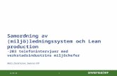 Samordning av (miljö)ledningssystem och Lean production