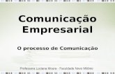 Comunicação Empresarial O processo de Comunicação