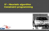 IV - Heuristic algorithm Constraint programming
