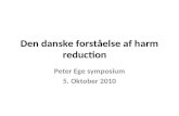 Den danske forståelse af harm reduction