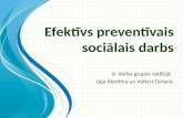 Efektīvs preventīvais sociālais darbs