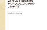 Zpráva o projektu MUNI/G/0124/2009 „SAMAS“