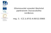 Olomoucké vysoké školství partnerem moravského venkova