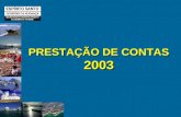 PRESTAÇÃO DE CONTAS 2003