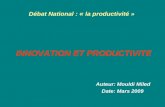 Débat National :  «  la productivité » 