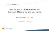 Les aides à l’innovation du Conseil Régional de Lorraine