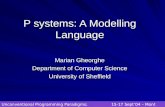 P systems: A Modelling Language