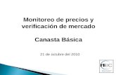 Monitoreo de precios y verificación de mercado Canasta Básica