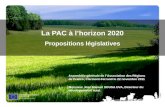 La PAC à l’horizon 2020 Propositions législatives