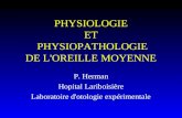 PHYSIOLOGIE  ET   PHYSIOPATHOLOGIE DE L'OREILLE MOYENNE