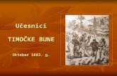 Učesnici TIMO ČKE BUNE Oktobar 1 8 83. g.