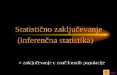 Statistično zaključevanje (inferenčna statistika)