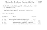 Molecular Biology  Course Outline      2007