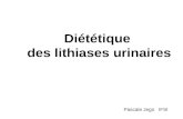 Diététique  des lithiases urinaires