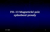 F II– 13  Magnetic ké pole způsobené proudy