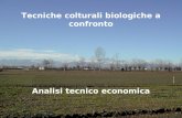 Tecniche colturali biologiche a confronto Analisi tecnico economica
