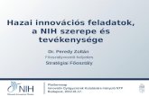 Hazai innovációs feladatok, a NIH szerepe és tevékenysége