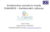 Predstavitev portala in mreže  EURAXESS – Raziskovalci v gibanju
