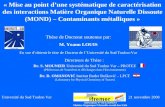 Directeurs de Thèse :  Dr. S. MOUNIER Université du Sud Toulon Var – PROTEE