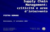Supply Chain Management: criticità e aree d’intervento