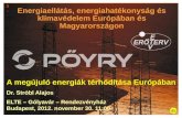 Energiaellátás, energiahatékonyság és klímavédelem Európában és Magyarországon