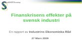 Finanskrisens effekter på svensk industri