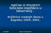 Naslovnica školskog izvješća s izgledom i nazivom Treće muške realne gimnazije u Zagrebu.