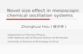 Novel size effect in mesoscopic chemical oscillation systems