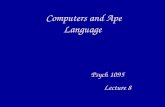 Computers and Ape Language