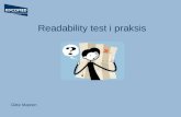 Readability test i praksis