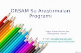 ORSAM Su  Araştırmaları Programı