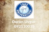 Duran Uygur  092110035