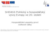 5HD416 Politický a hospodářský vývoj Evropy ve 20. století