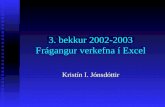 3. bekkur 2002-2003 Frágangur verkefna í Excel