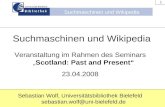 Suchmaschinen und Wikipedia