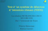 Test d ’un système de détection d ’intrusions réseaux (NIDS)