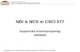 NDI & NCS in CSCI 577