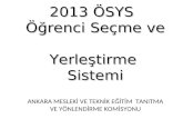 2013  YGS ve LYS SÜRECİ