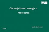 Obnovljivi izvori energije u  Nexe grupi