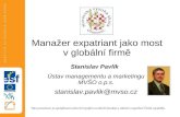 Manažer expatriant jako most v globální firmě
