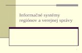 Informačné systémy regiónov a verejnej správy