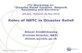 Roles of NBTC in Disaster Relief