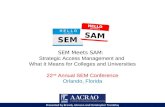 SEM Meets SAM:   Strategic Access Management and  What It Means for Colleges and Universities