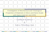 Surface Science & Nano-Tribology Lab