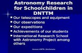 Astronomy Research for Schoolchildren in DNTTM