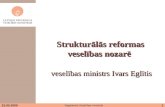 Strukturālās reformas veselības nozarē   veselības ministrs Ivars Eglītis