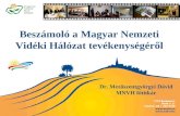 Beszámoló a Magyar Nemzeti Vidéki Hálózat tevékenységéről